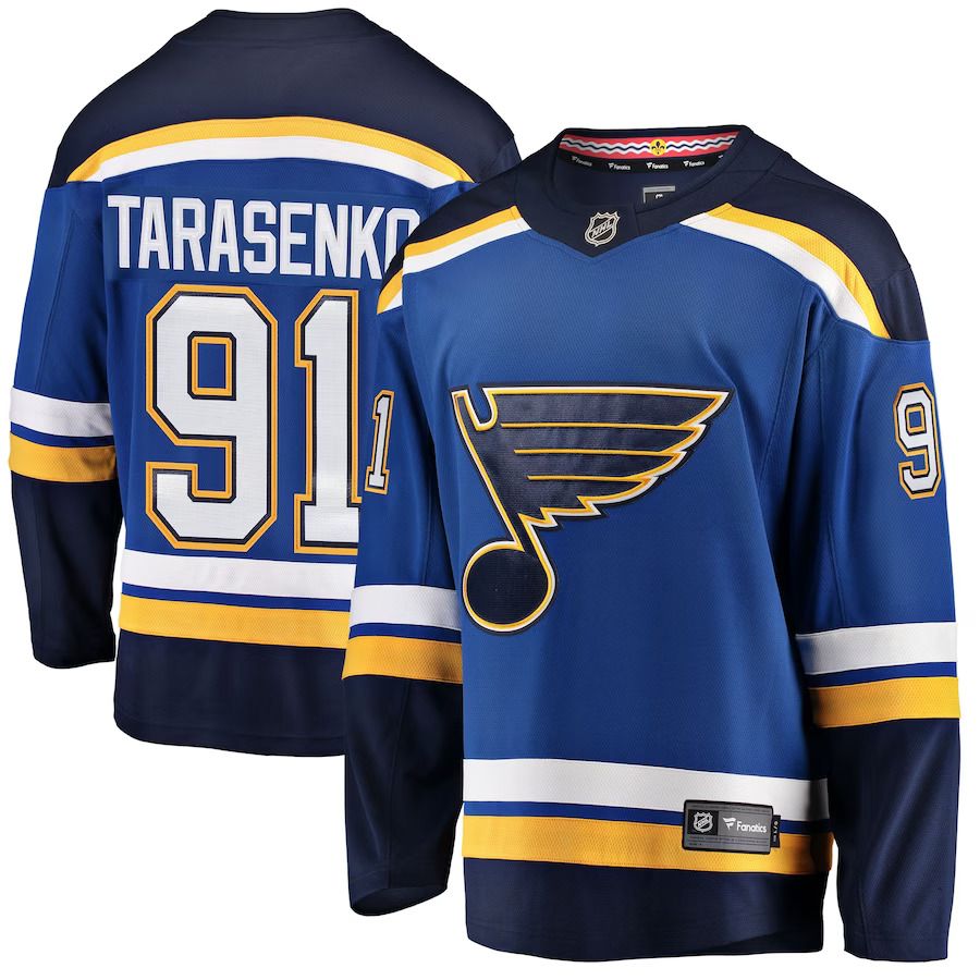 Men St. Louis Blues #91 Vladimir Tarasenko Fanatics Branded Royal Breakaway Player NHL Jersey